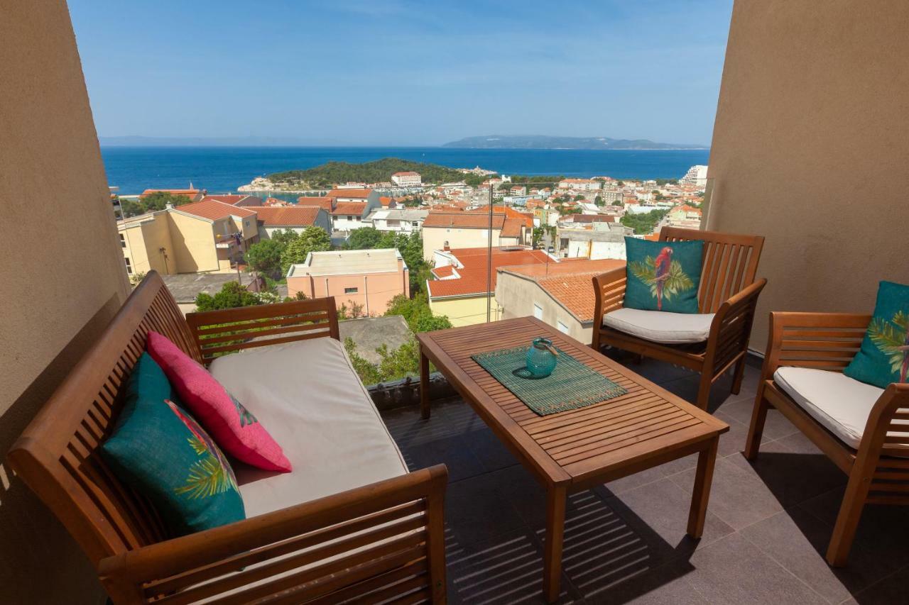 Ferienwohnung Anicas Panoramic Sea Weue Makarska Exterior foto